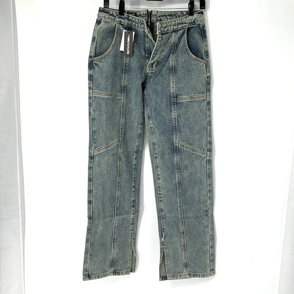 PrettyLittleThing Denim - Pretty little thing NWT seam back fold over waist jeans women’s 8 petite
